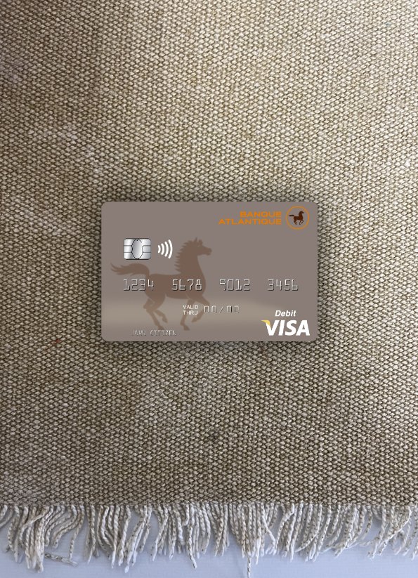 Download Mali Banque Atlantique visa debit card photolook front Photoshop template